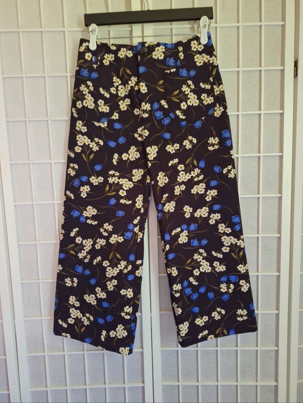 Maeve By Anthropologie The Collette Wide Leg Floral Pants Size 29 Petite - Picture 13 of 16
